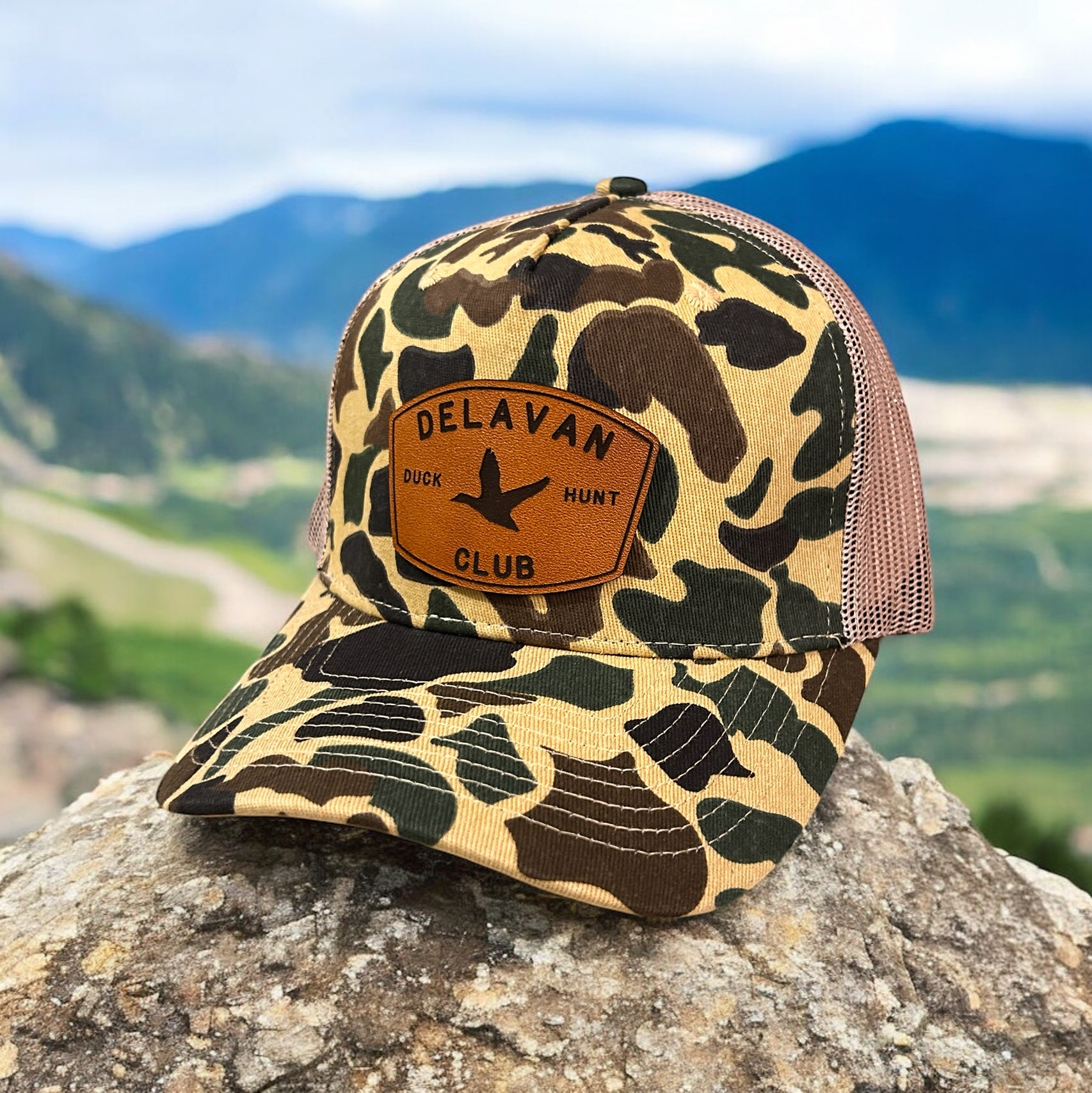 Vintage Duck Camo Leather Patch Aspen Hat – Von Burton Supply