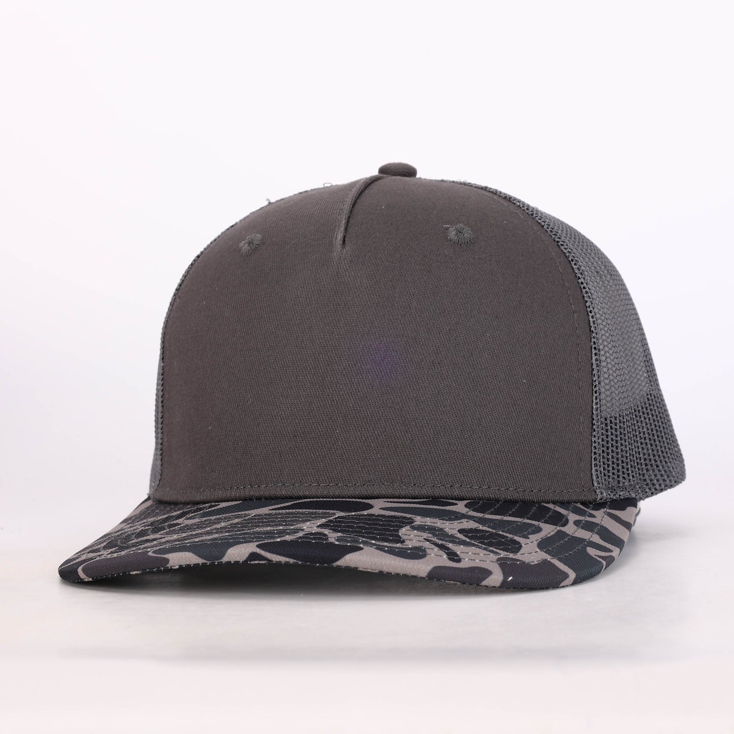 Custom Duck Camo Leather Patch Trucker Hat Cascade Camo Hat Von Burton Supply
