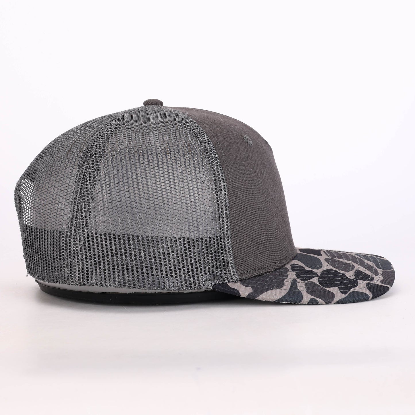 Custom Duck Camo Leather Patch Trucker Hat Cascade Camo Hat Von Burton Supply