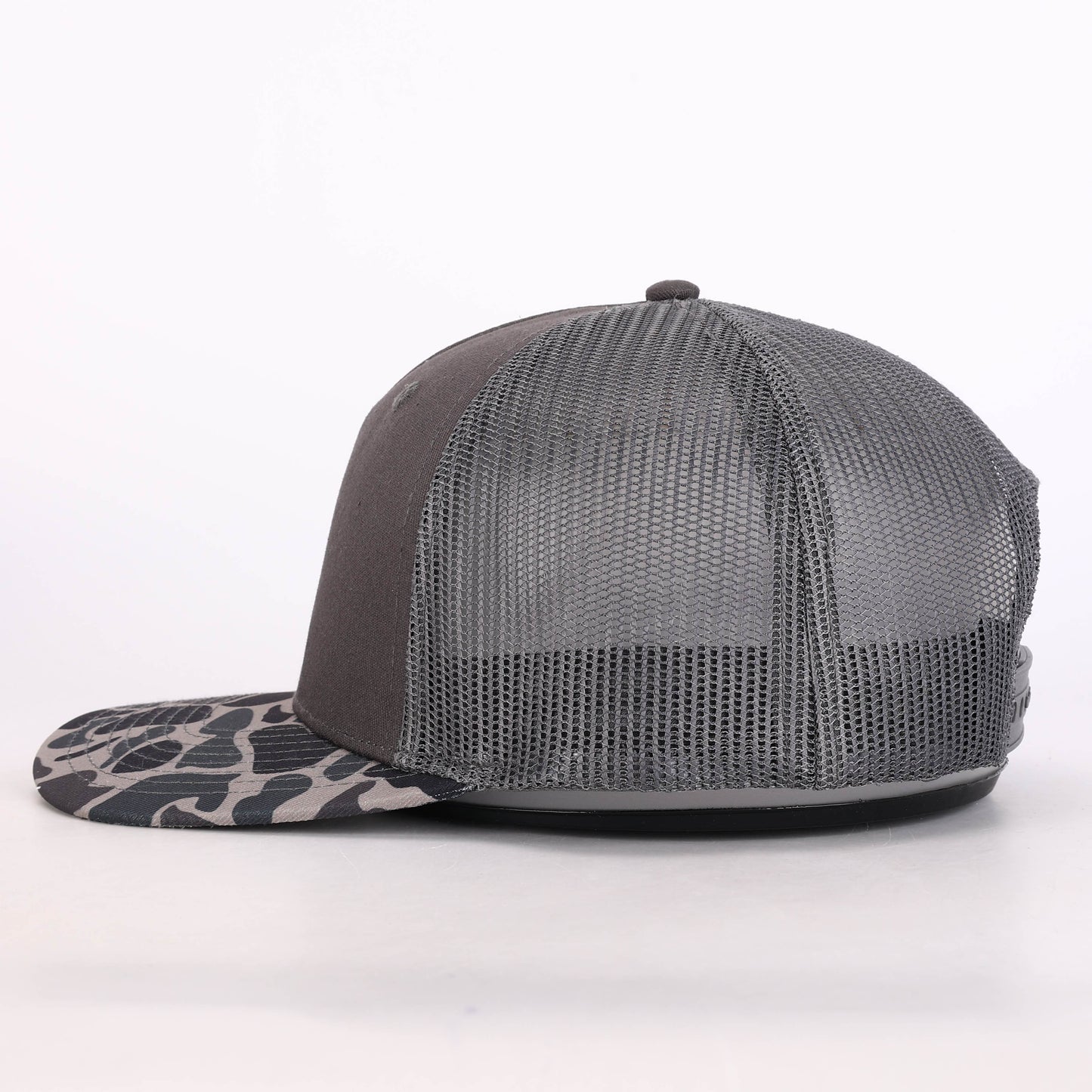 Custom Duck Camo Leather Patch Trucker Hat Cascade Camo Hat Von Burton Supply