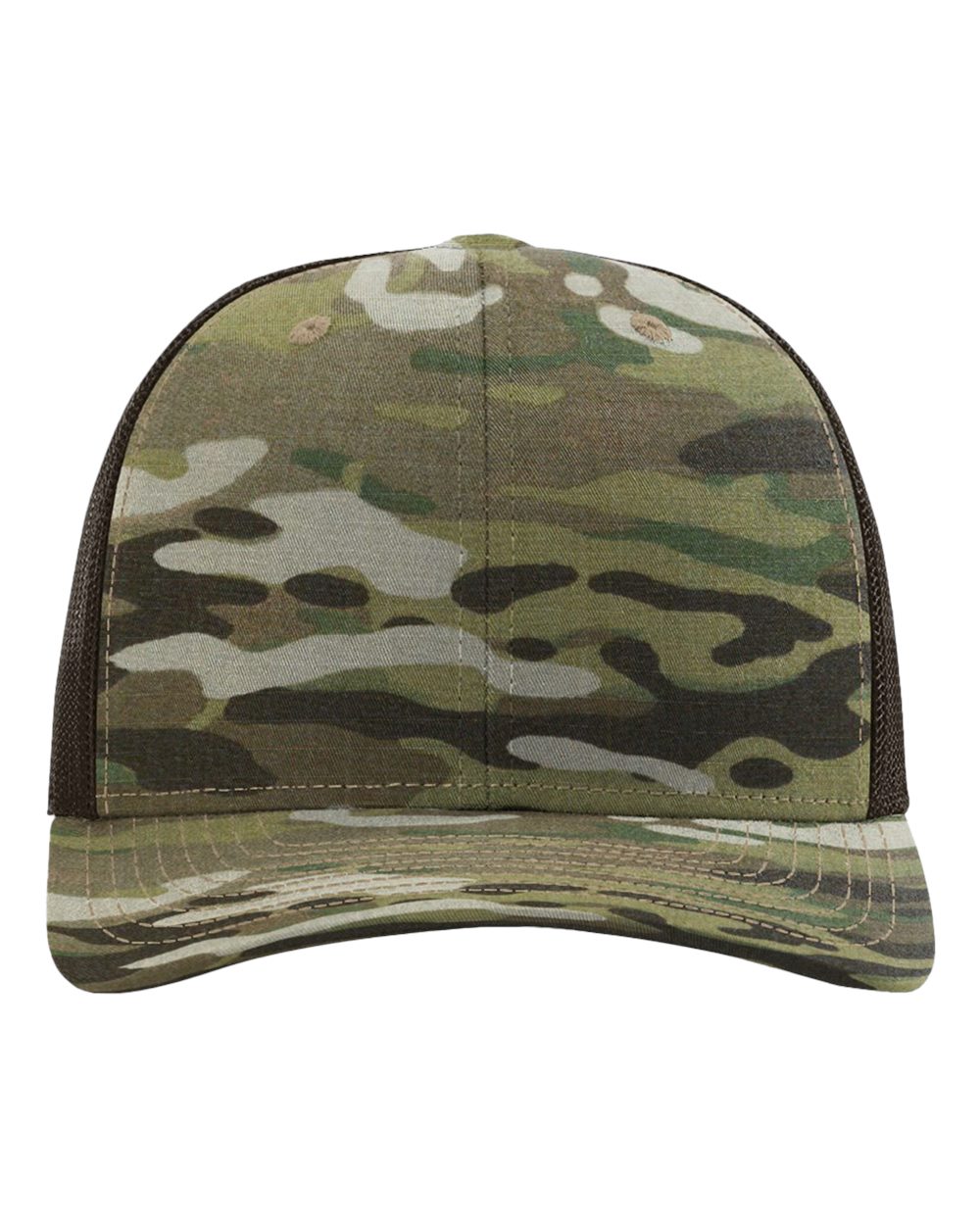 Richardson 862 Tactical Multicam Leather Patch Hat Richardson Multicam Original/Coyote Brown