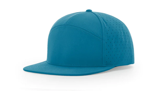 Richardson 169 7 Panel Leather Patch Hats Richardson Pool Blue