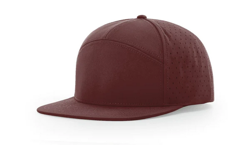 Richardson 169 7 Panel Leather Patch Hats Richardson Maroon