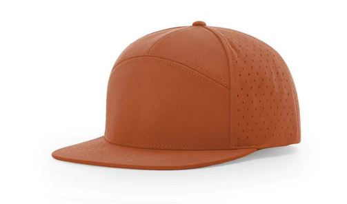 Richardson 169 7 Panel Leather Patch Hats Richardson Desert Orange