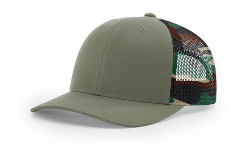 Richardson 112 PM Leather Patch Hats Hat Richardson Loden/Green Camo