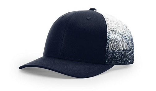 Richardson 112 PM Leather Patch Hats Hat Richardson Navy/White Fade