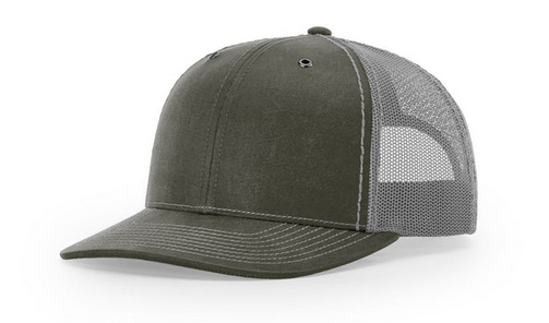 Richardson 112 WF Freemont Leather Patch Hat Hat Richardson Olive/Charcoal