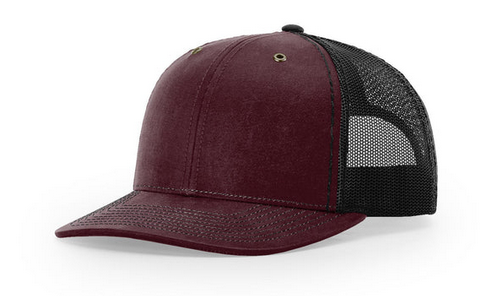 Richardson 112 WF Freemont Leather Patch Hat Hat Richardson Burgundy/Black