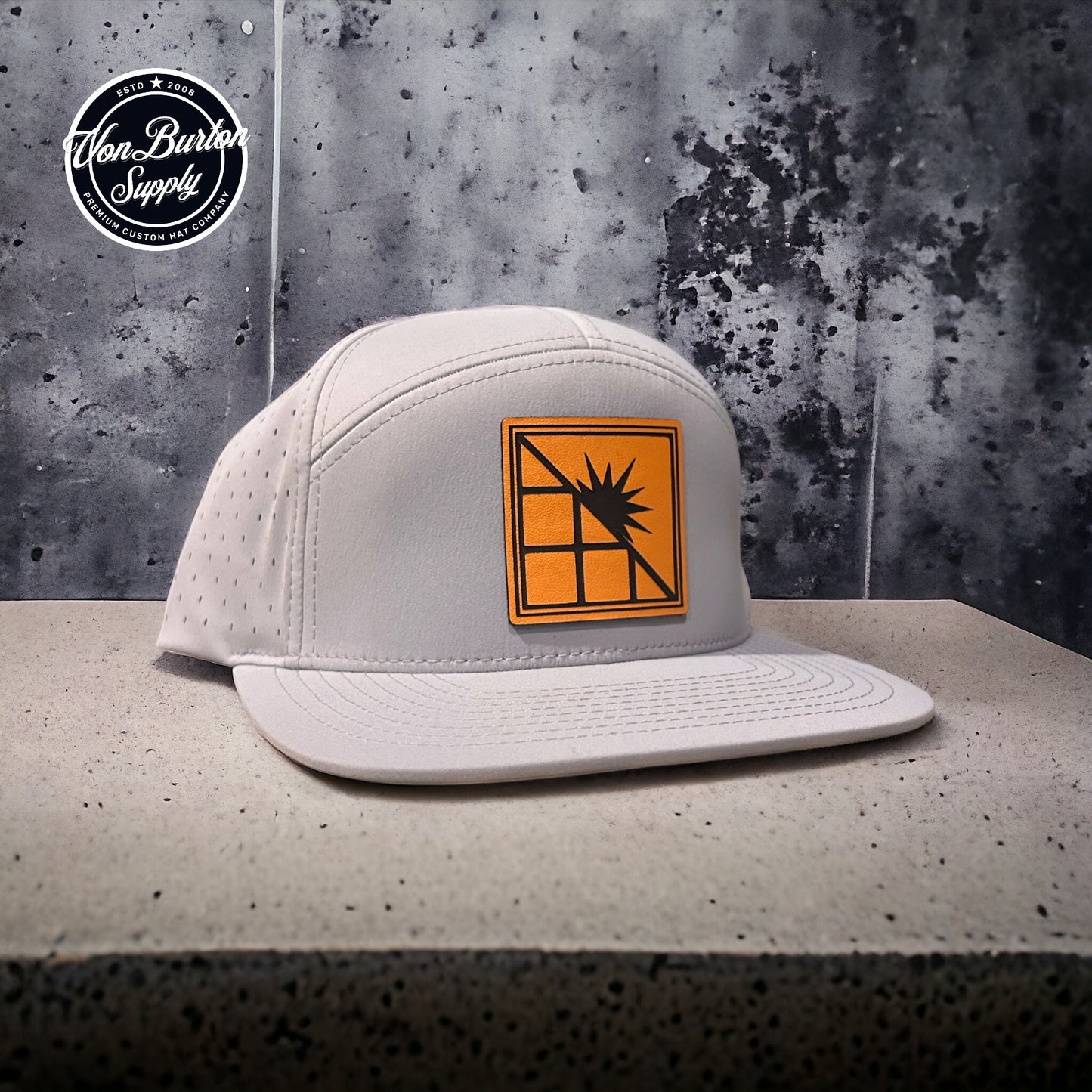 Richardson 169 7 Panel Leather Patch Hats Richardson