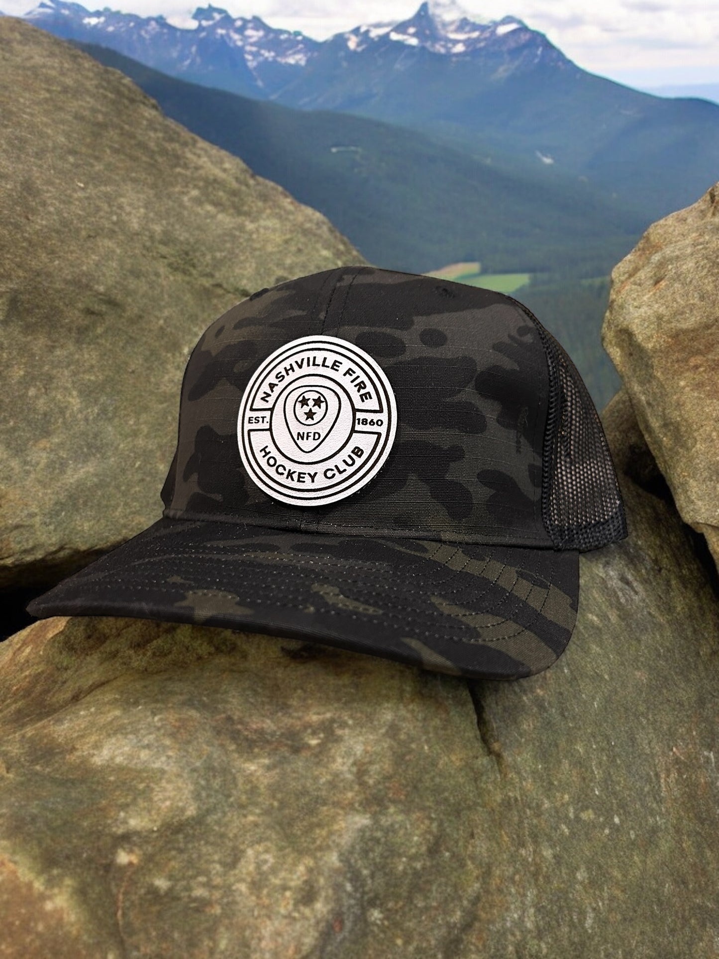 Richardson 862 Tactical Multicam Leather Patch Hat Richardson