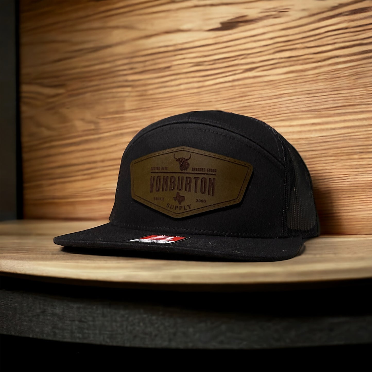 Richardson 168 7 Panel Custom Leather Patch Hat Hat Von Burton Supply