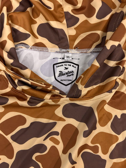 Duck Creeper Vintage Duck Camo Longsleeve Hooded Shirt Duck Camo Long-sleeve Hooded Shirt Von Burton Supply
