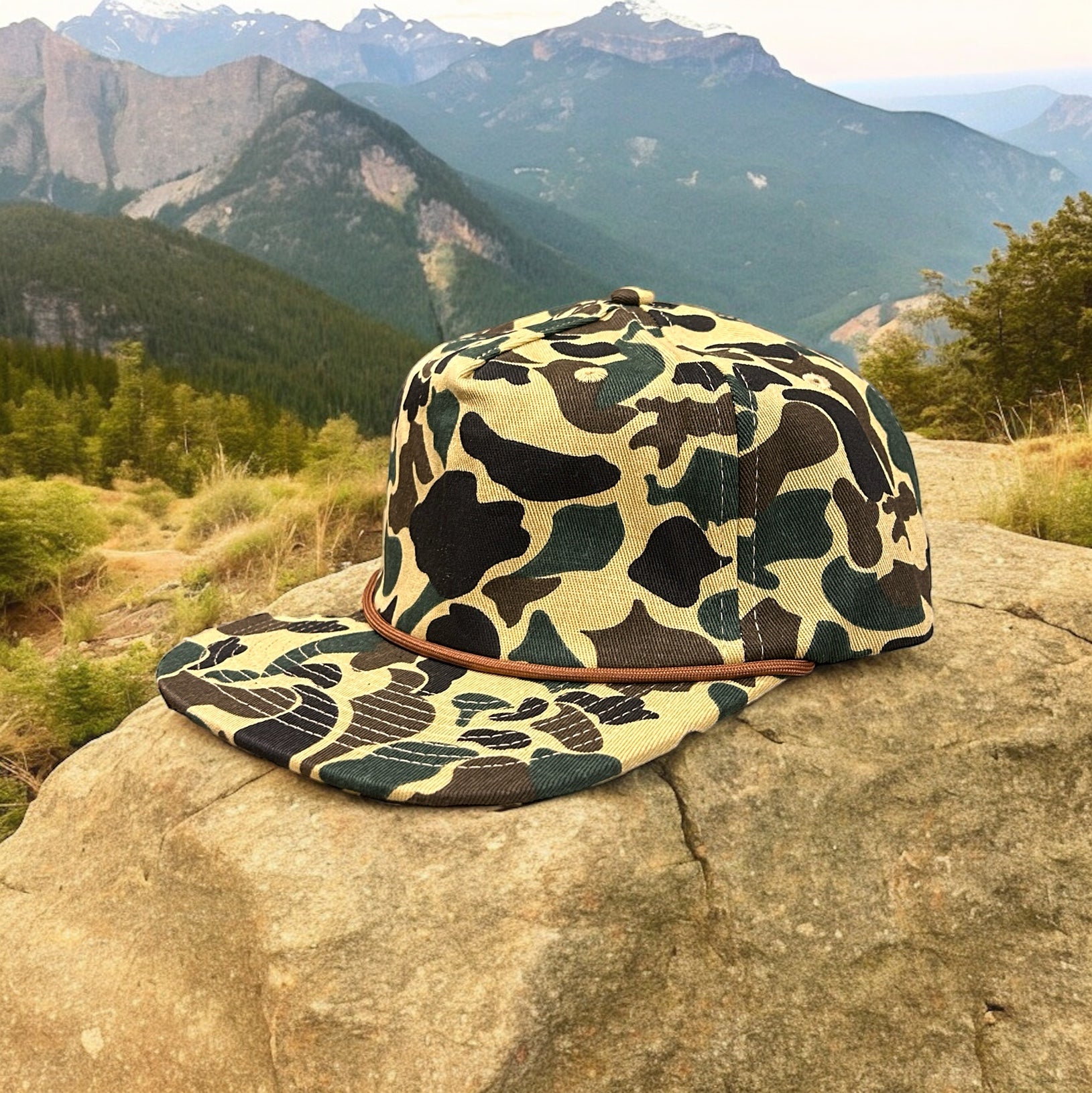 Vintage Duck Camo Rope Hat Aspen  Von Burton Supply