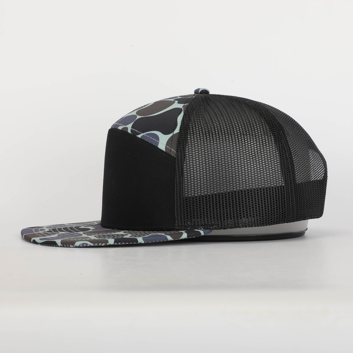 Classic Duck Camo 7 Panel Trucker Hat Granite Creeper Camo Hat Von Burton Supply