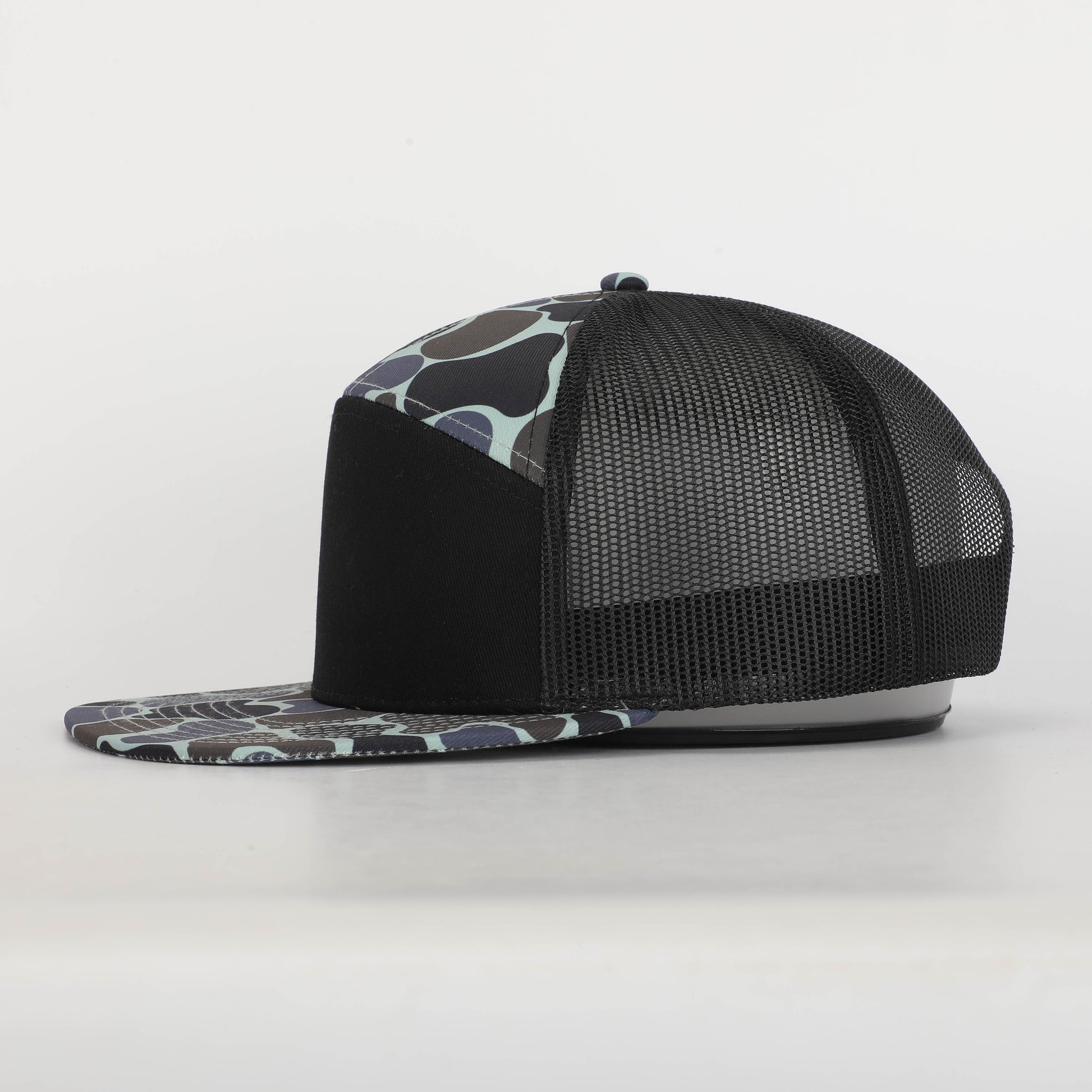 Classic Duck Camo 7 Panel Trucker Hat Granite Creeper Camo Hat Von Burton Supply