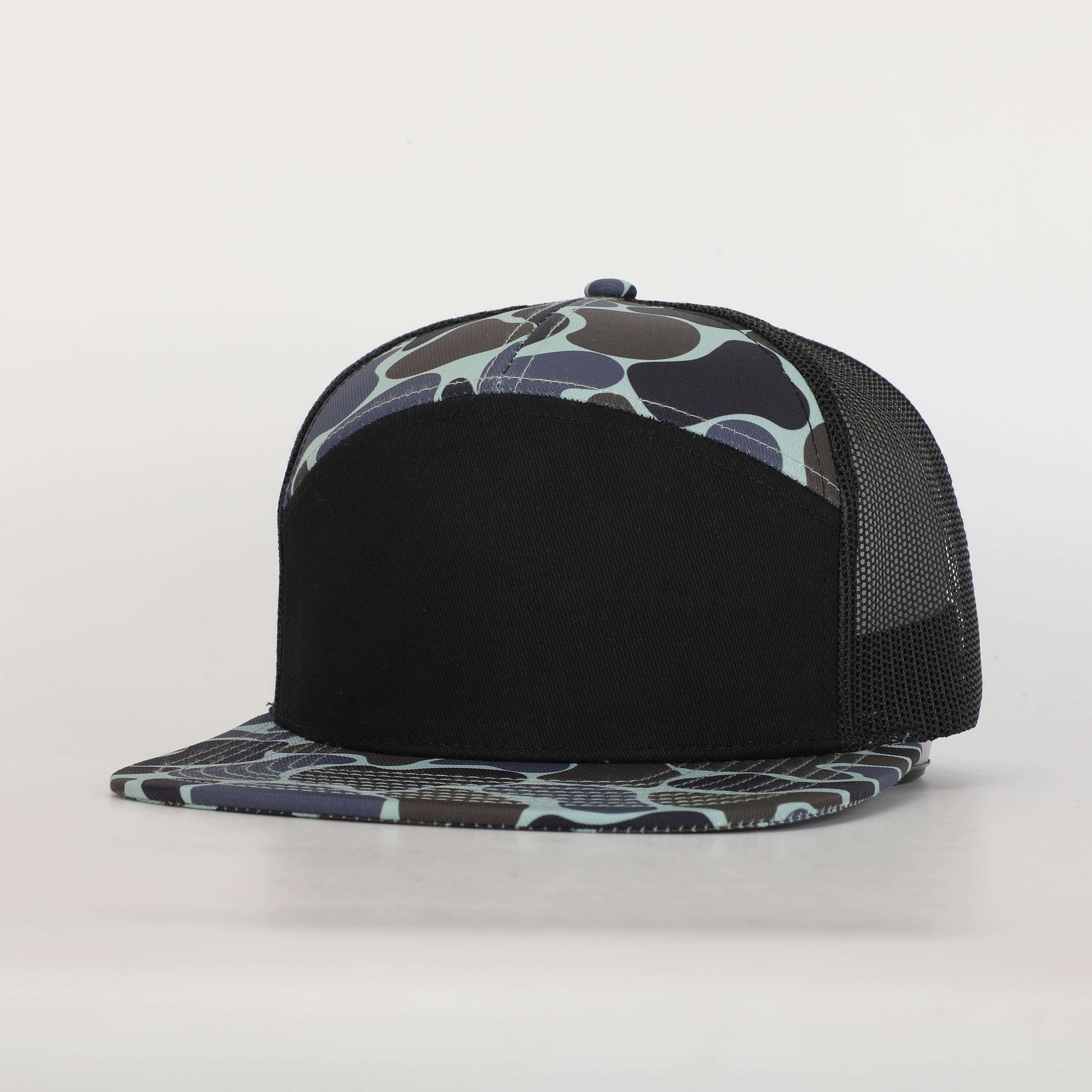 Classic Duck Camo 7 Panel Trucker Hat Granite Creeper Camo Hat Von Burton Supply
