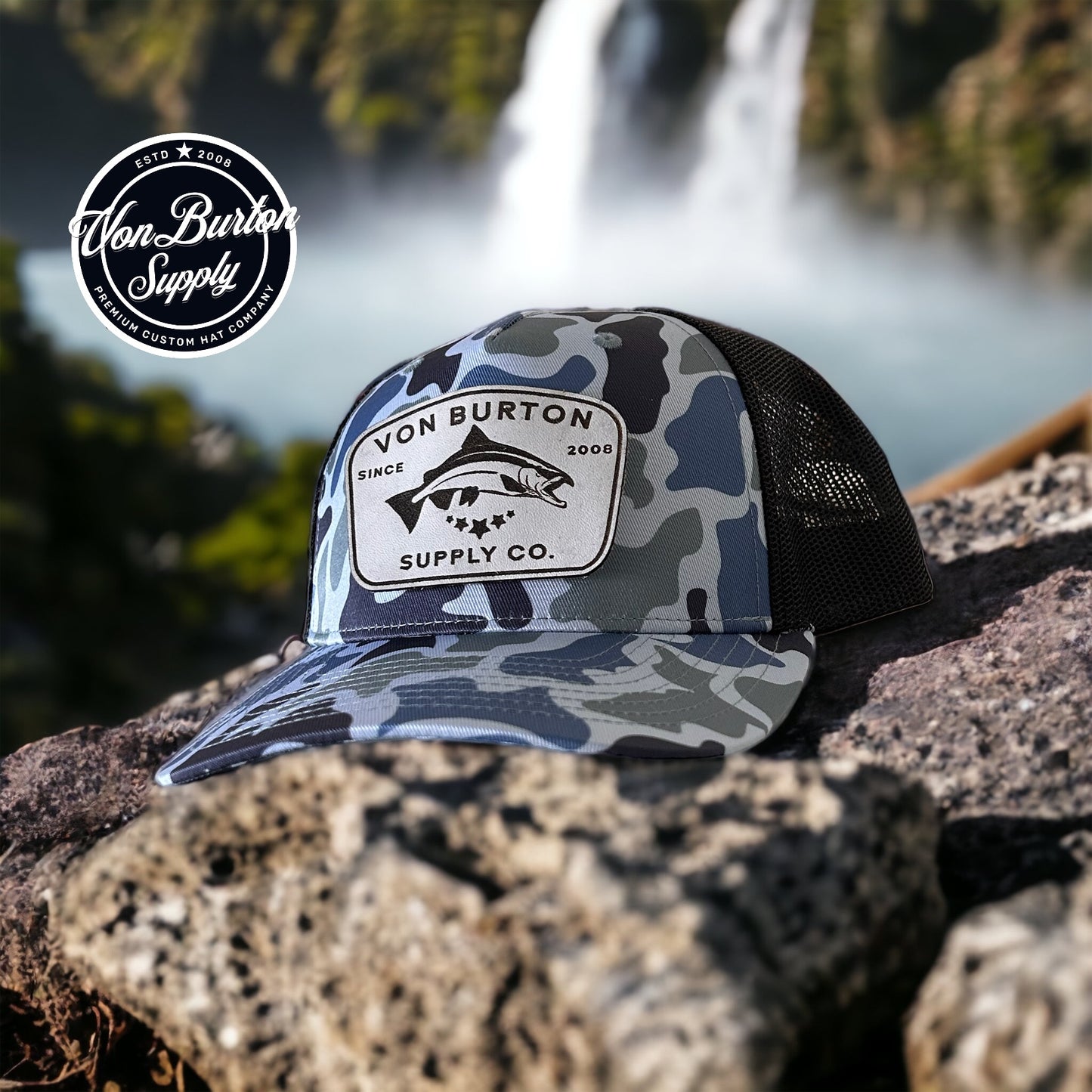 Classic Duck Camo Saltwater Trucker Hat Camo Hat Von Burton Supply