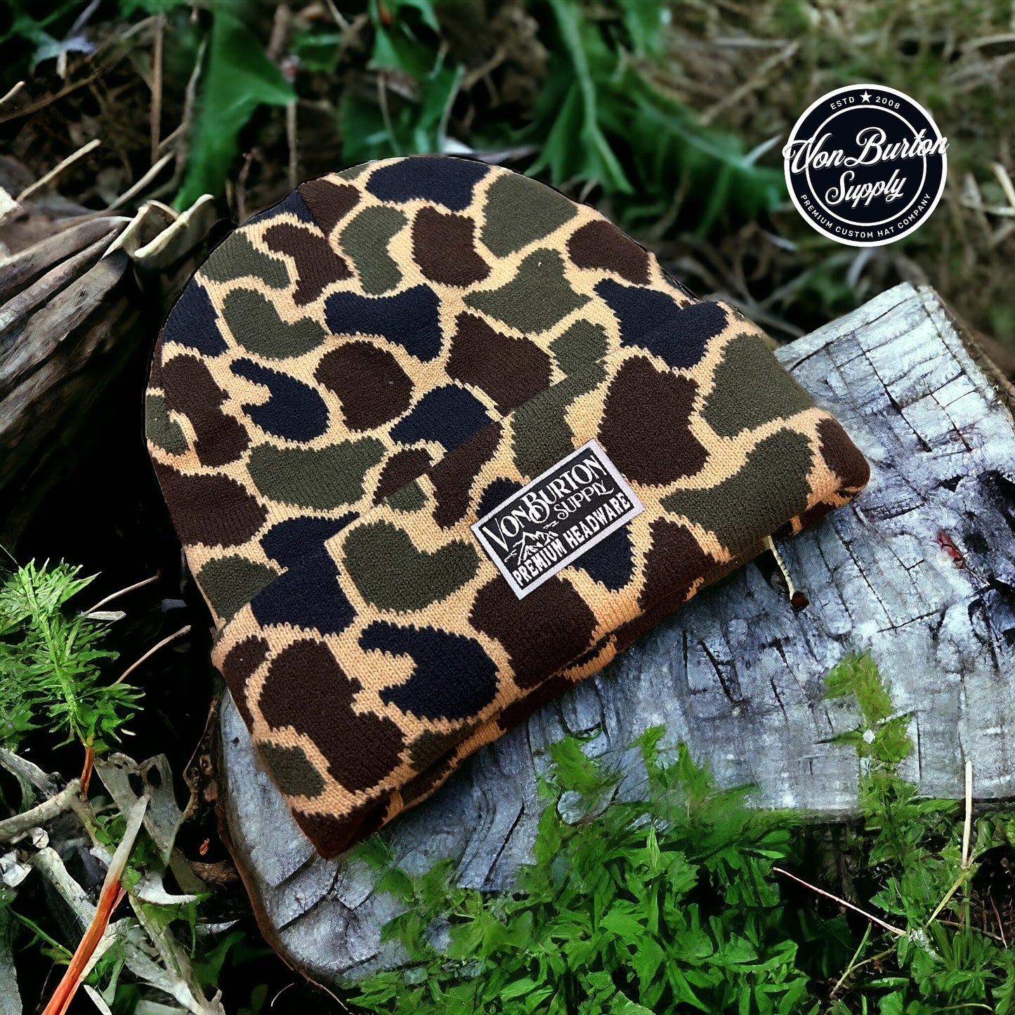Duck Camo Beanie Valley Creeper Von Burton Supply Co.
