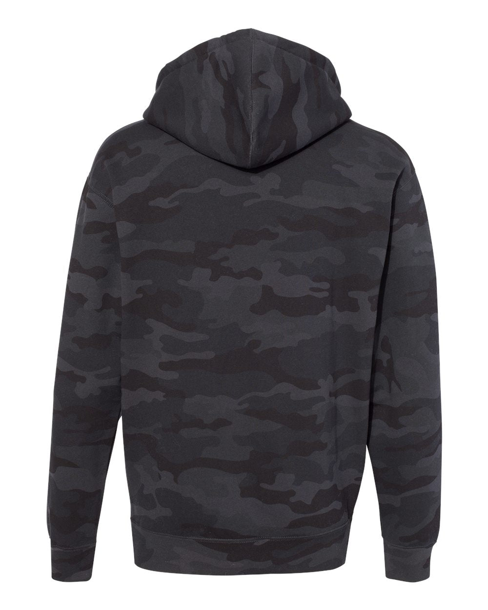 Vintage Black Camo Hoodie Black Camo Hooded Sweatshirt Independent Trading Co.
