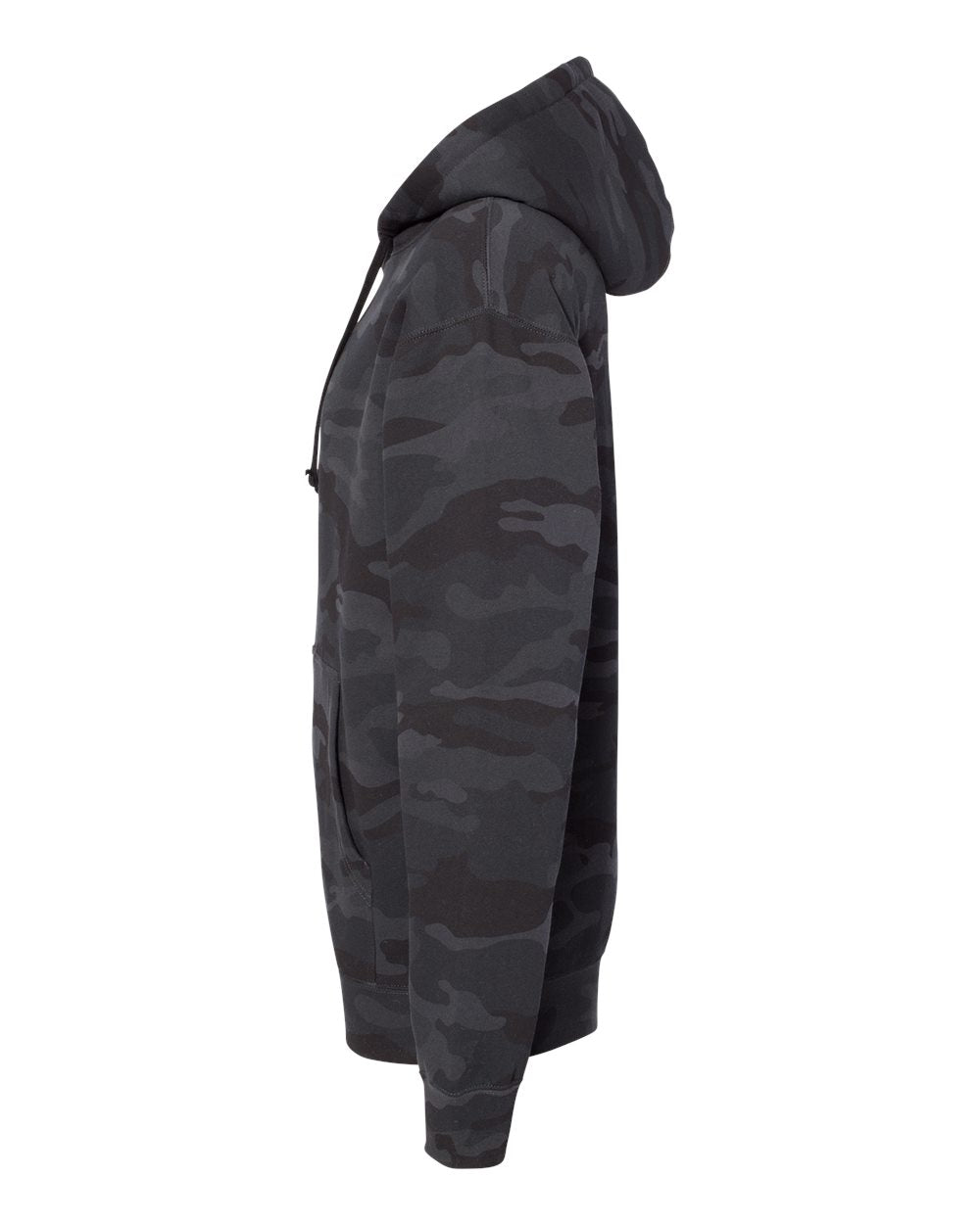Vintage Black Camo Hoodie Black Camo Hooded Sweatshirt Independent Trading Co.
