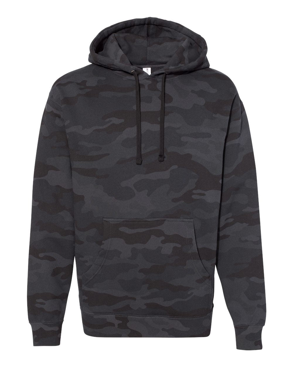 Vintage Black Camo Hoodie Black Camo Hooded Sweatshirt Independent Trading Co. M