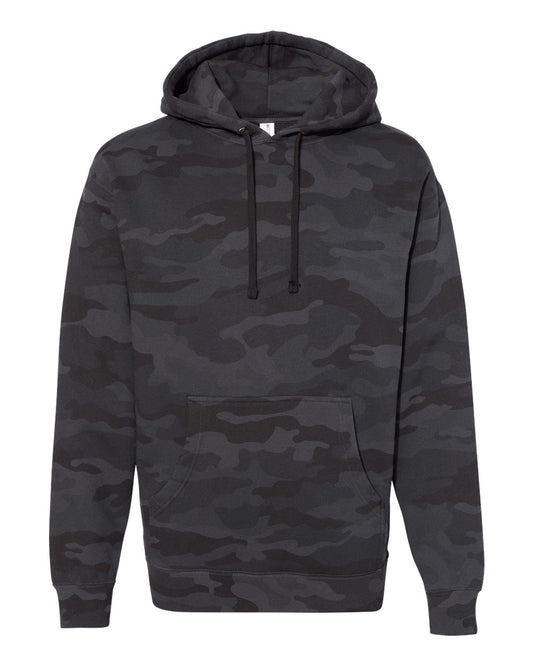 Vintage Black Camo Hoodie Black Camo Hooded Sweatshirt Independent Trading Co. M
