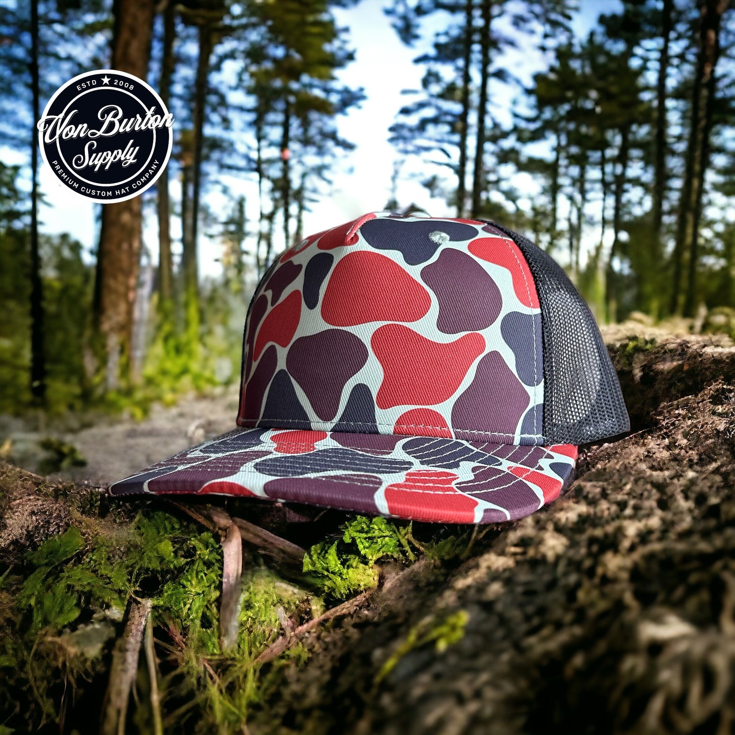 Duck Camo Five Panel Trucker Hat Puget Sound Camo Hat Von Burton Supply