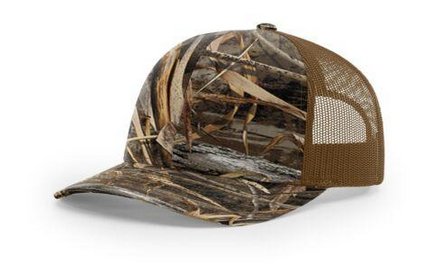 Richardson 112 PFP Duck Camo Leather Patch Hat Camo Hat Richardson Realtree Max 7/Buck