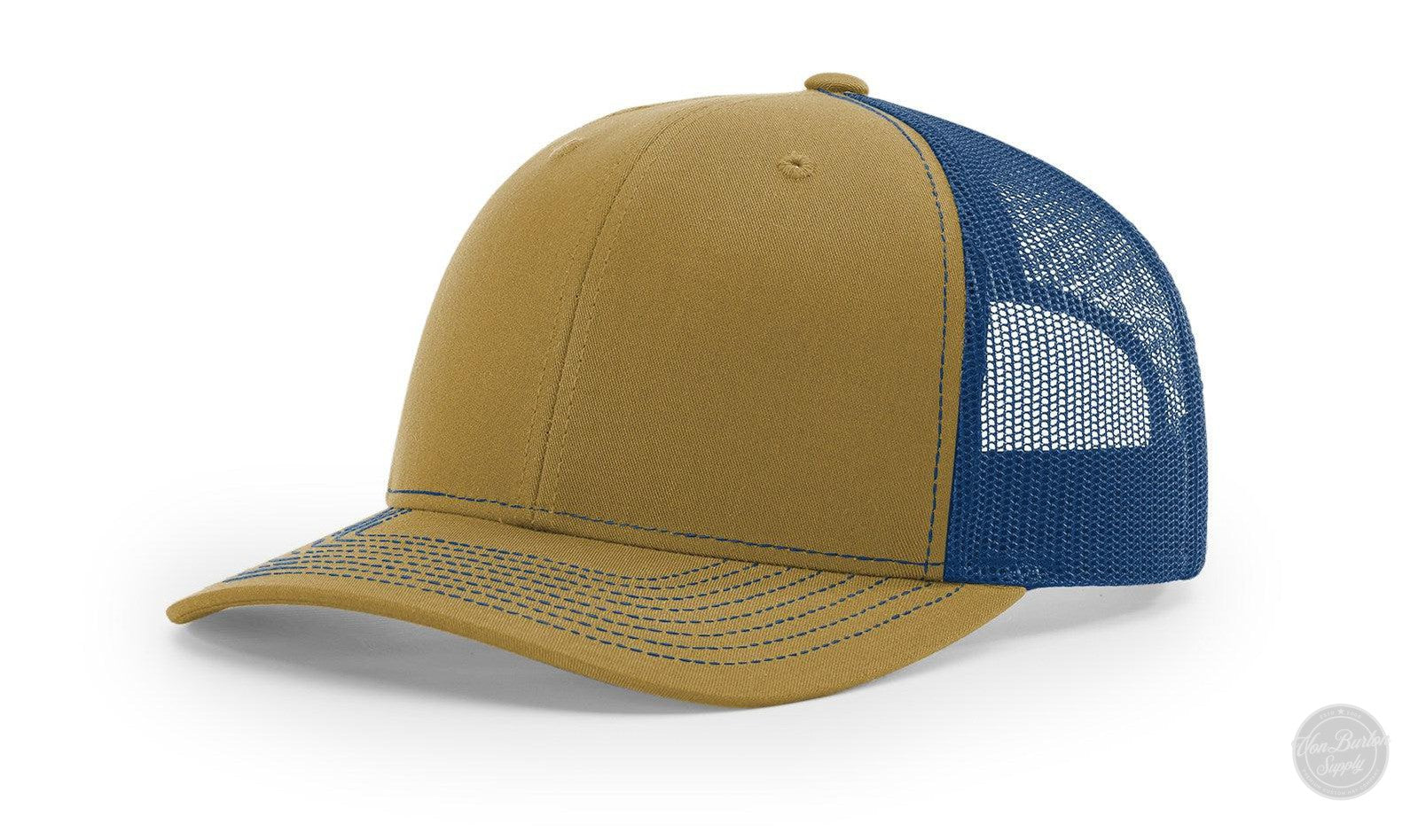Richardson 112 Custom Leather Patch Hats Hat Richardson Biscuit/Blue Ribbon