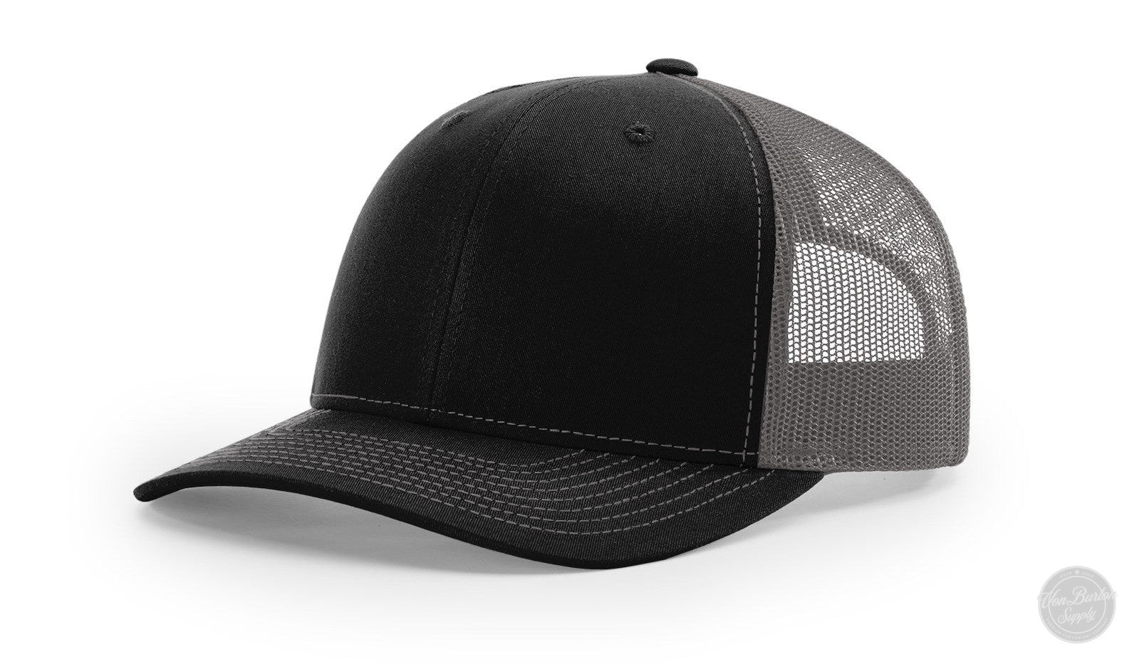 Richardson 112 Custom Leather Patch Hats Hat Richardson Black/Charcoal