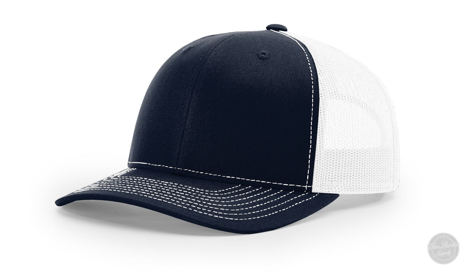 Richardson 112 Custom Leather Patch Hats Hat Richardson Navy/White