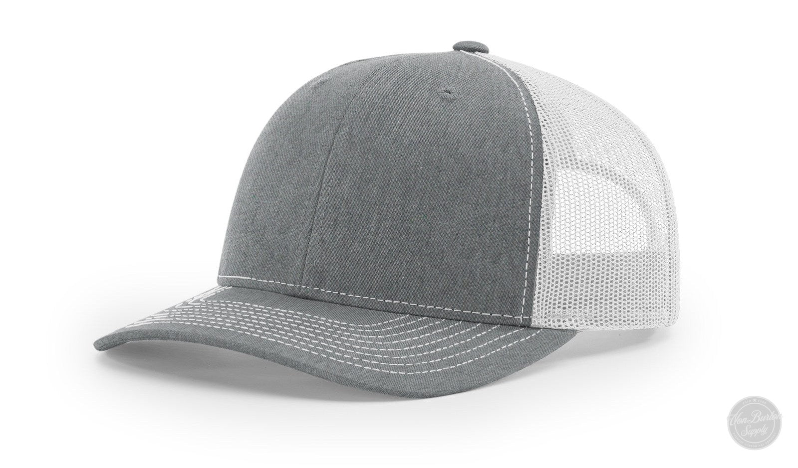Richardson 112 Custom Leather Patch Hats Hat Richardson Heather Grey/Light Grey