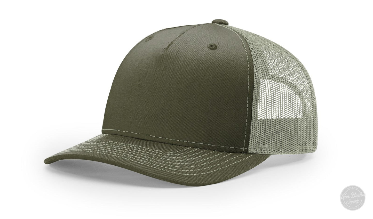 Richardson 112 FP Leather Patch Hat Hat Von Burton Supply Buck/Quarry
