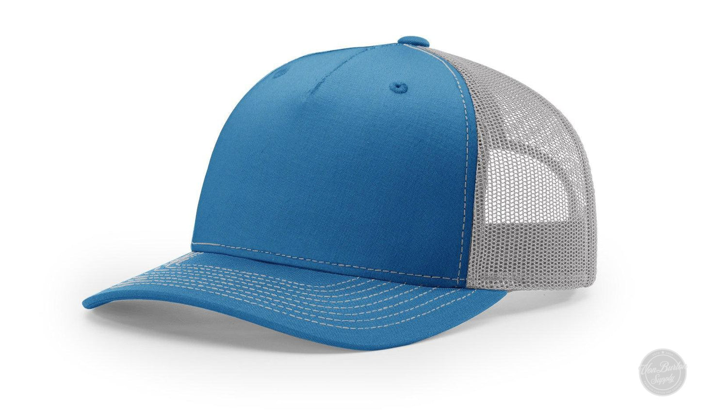 Richardson 112 FP Leather Patch Hat Hat Von Burton Supply Cobalt/Blue