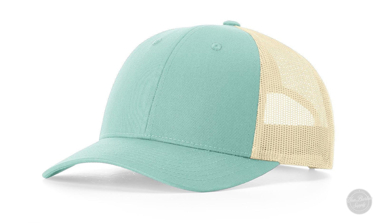 Richardson 115 LP Leather Patch Hat Richardson 115 LP Richardson Aruba Blue/Birch