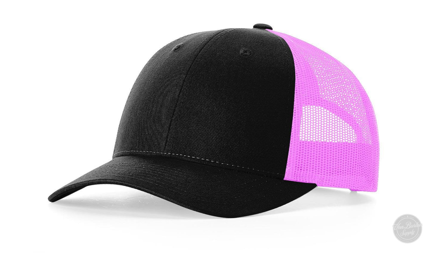 Richardson 115 LP Leather Patch Hat Richardson 115 LP Richardson Black/Neon Pink