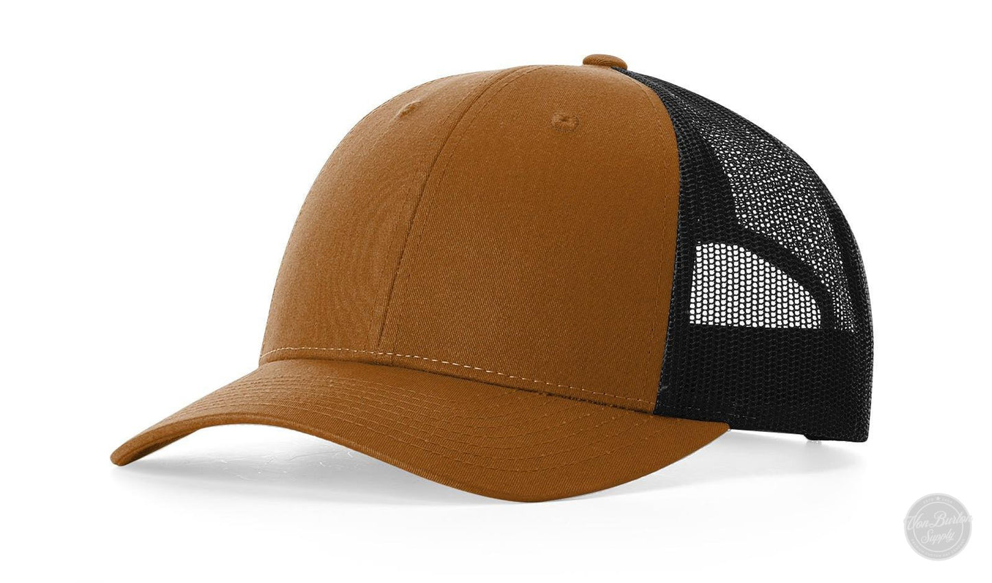 Richardson 115 LP Leather Patch Hat Richardson 115 LP Richardson Caramel/Black