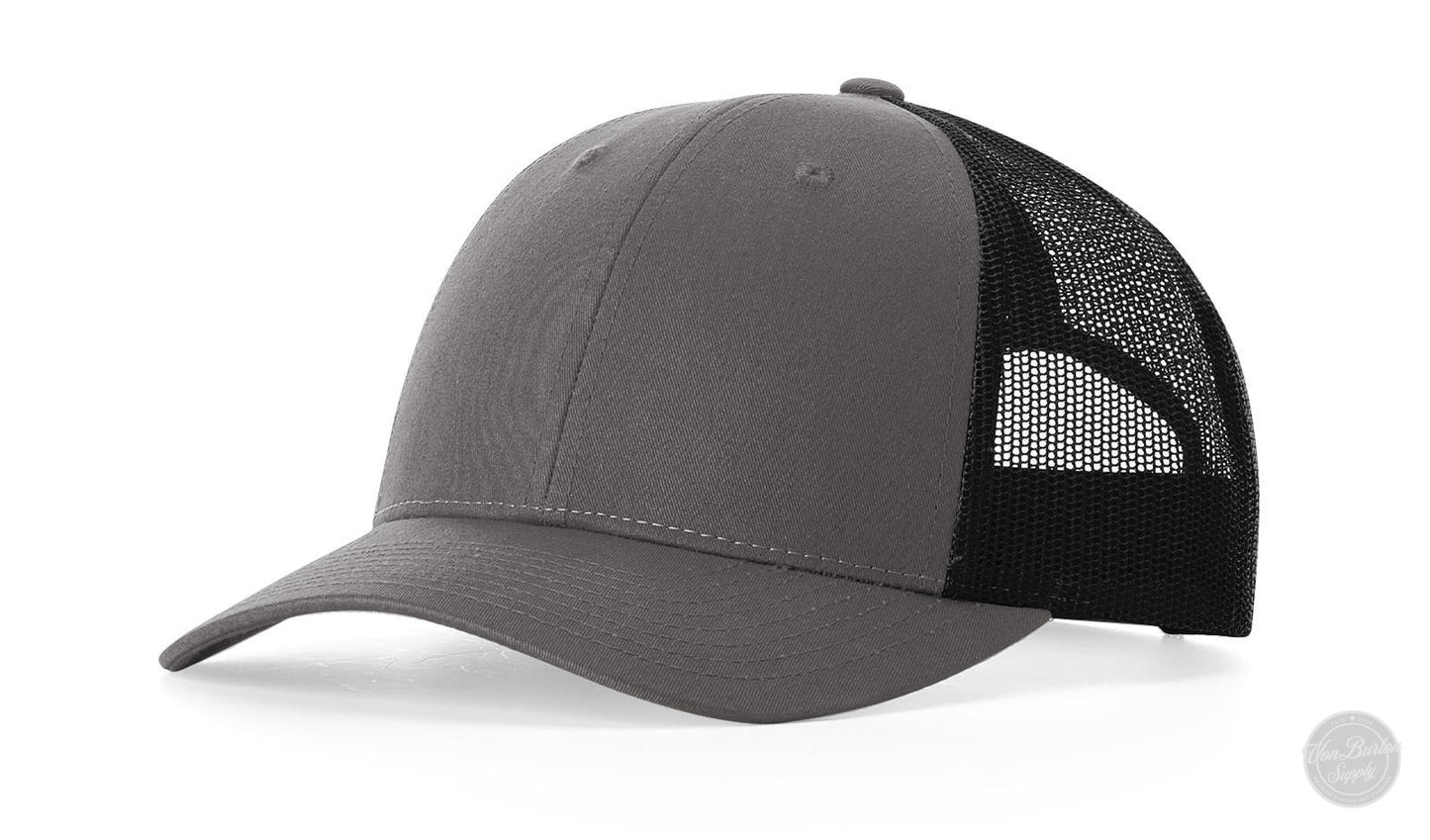 Richardson 115 LP Leather Patch Hat Richardson 115 LP Richardson Charcoal/Black