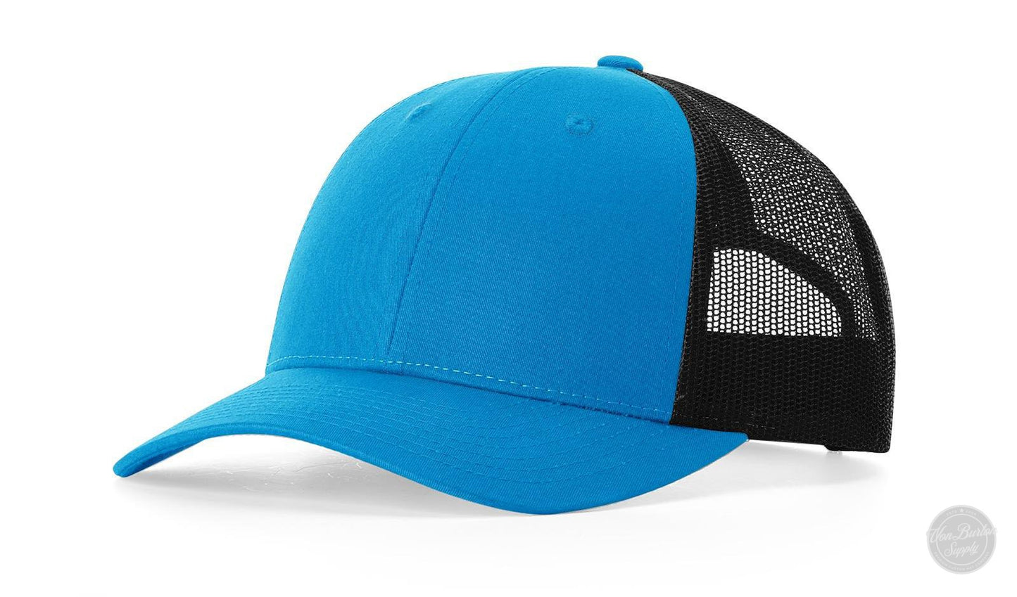 Richardson 115 LP Leather Patch Hat Richardson 115 LP Richardson Cyan/Black
