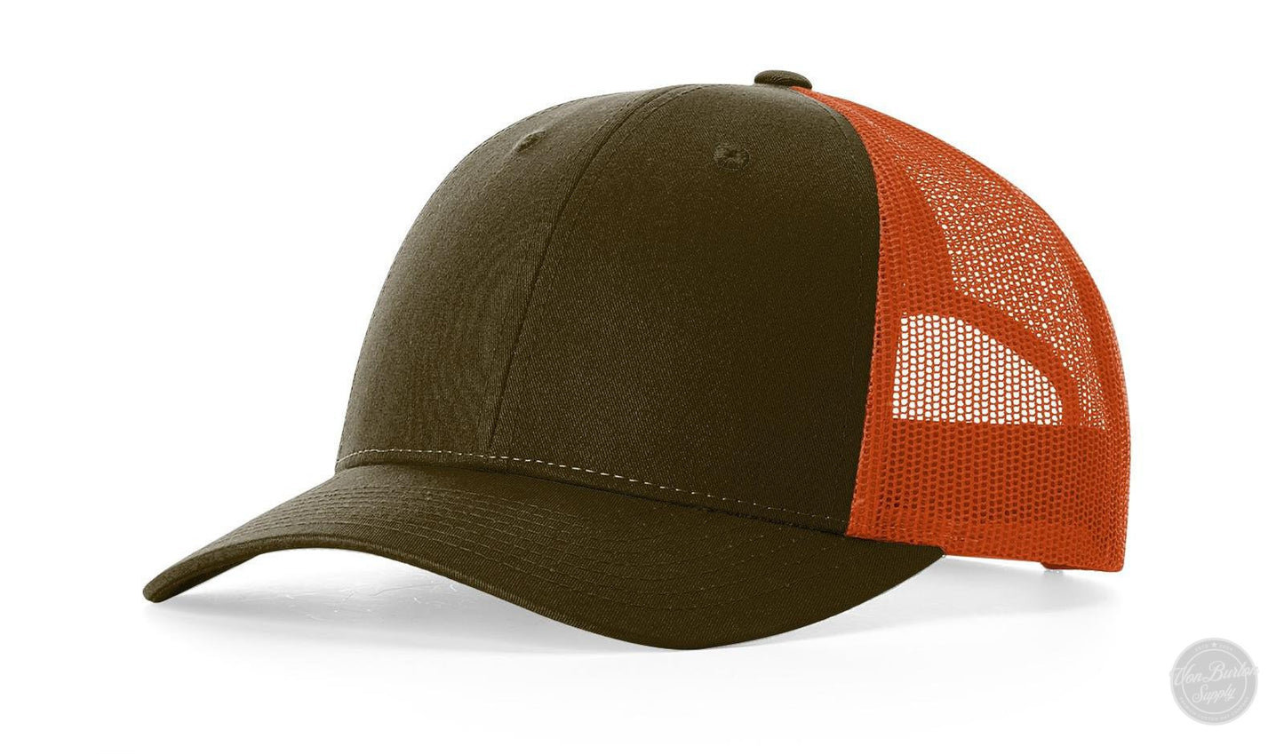Richardson 115 LP Leather Patch Hat Richardson 115 LP Richardson Dark Loden/Orange