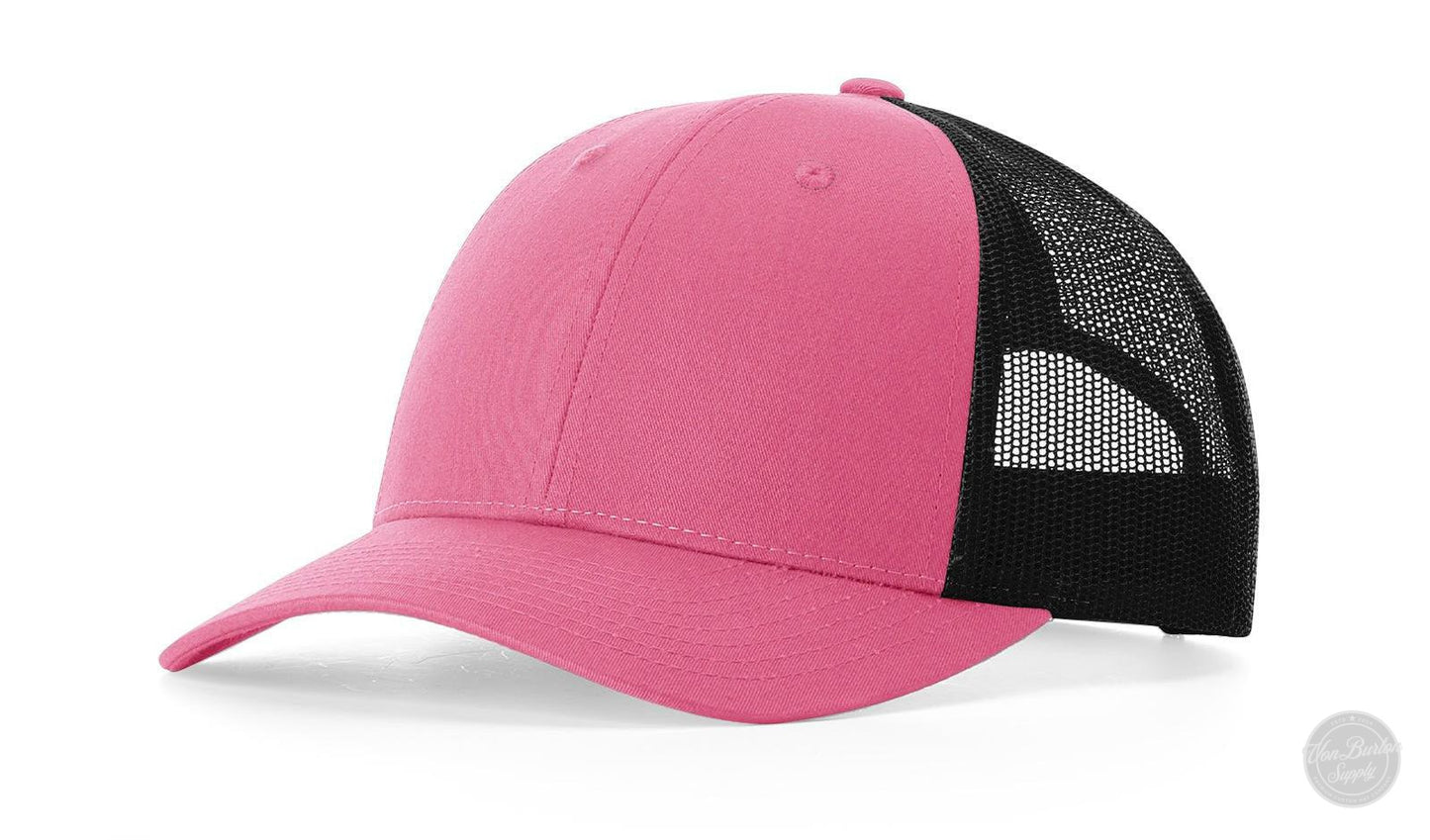 Richardson 115 LP Leather Patch Hat Richardson 115 LP Richardson Hot Pink/Black