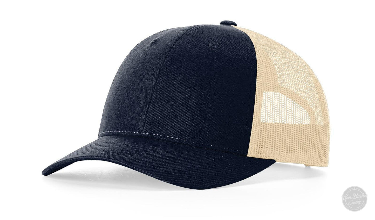 Richardson 115 LP Leather Patch Hat Richardson 115 LP Richardson Navy/Khaki