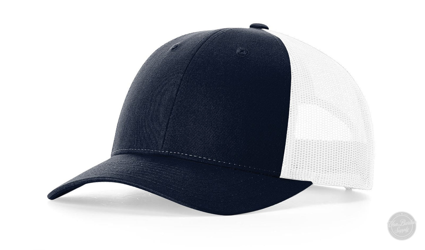 Richardson 115 LP Leather Patch Hat Richardson 115 LP Richardson Navy/White