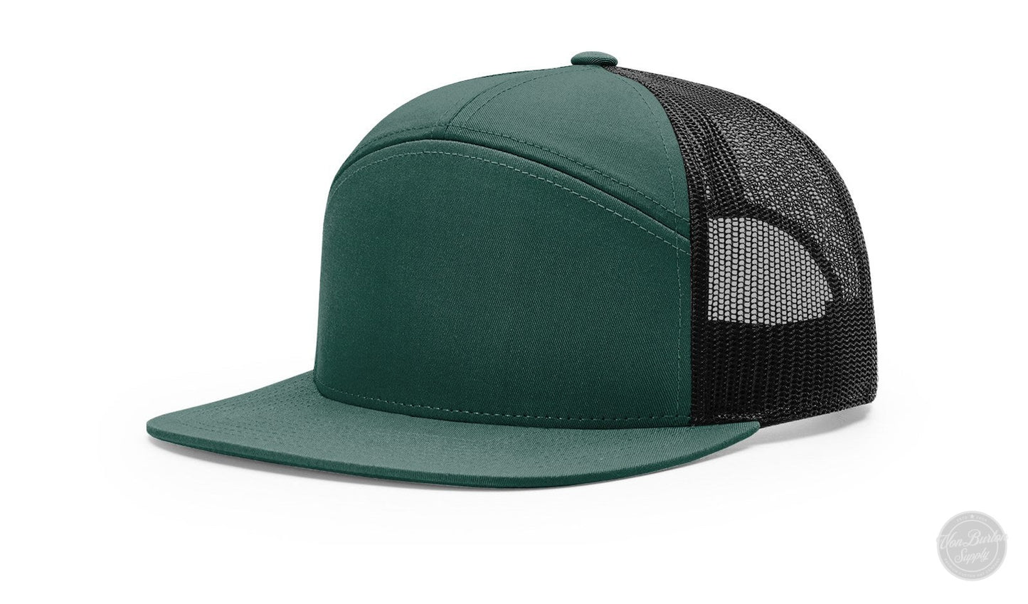 Richardson 168 7 Panel Custom Leather Patch Hat Hat Von Burton Supply Green