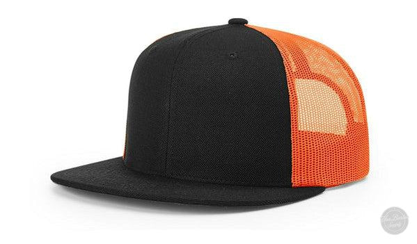 Richardson 511 Leather Patch Hat Hat Richardson Black/Neon Orange