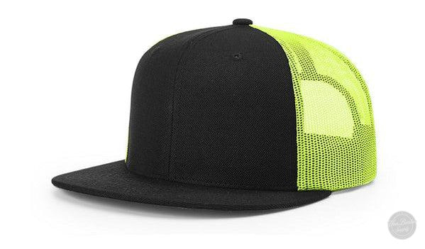 Richardson 511 Leather Patch Hat Hat Richardson Black/Neon Yello