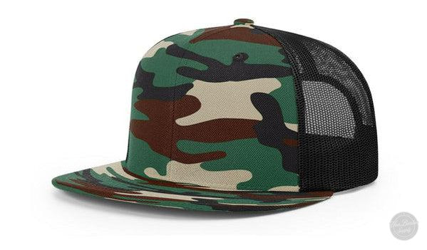 Richardson 511 Leather Patch Hat Hat Richardson Green Camo/Black