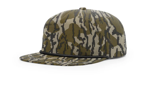 Custom Richardson 256P Umpqua Duck Camo Rope Hats Camo Hat Richardson Mossy Oak Bottomland/Black