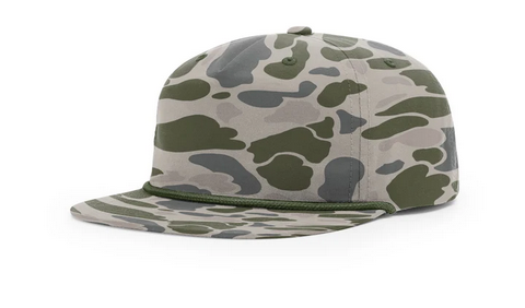 Custom Richardson 256P Umpqua Duck Camo Rope Hats Camo Hat Richardson Marsh/Loden