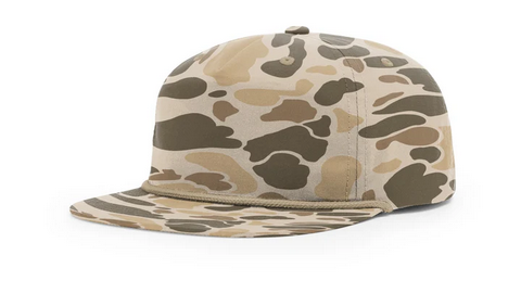 Custom Richardson 256P Umpqua Duck Camo Rope Hats Camo Hat Richardson Harvest/Light Tan